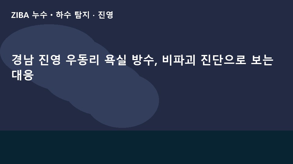 경남 진영 우동리 욕실 방수, 비파괴 진단으로 보는 대응