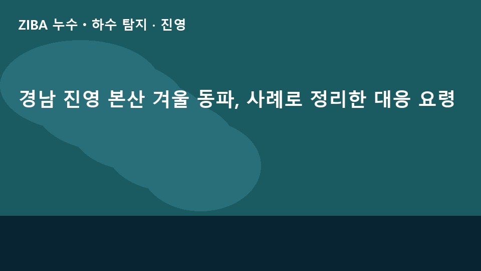 경남 진영 본산 겨울 동파, 사례로 정리한 대응 요령