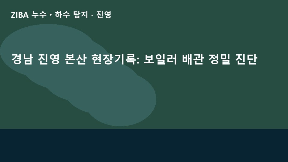 경남 진영 본산 현장기록: 보일러 배관 정밀 진단